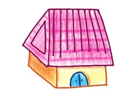 小木屋色鉛筆簡(jiǎn)筆畫(huà)