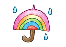 傘的色鉛筆簡(jiǎn)筆畫(huà)