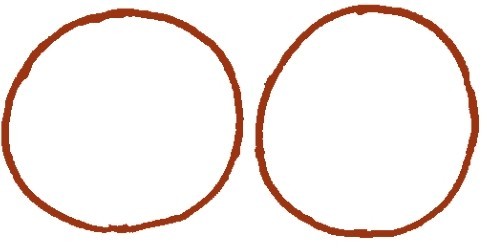 圓形鏡片，眼鏡色鉛筆簡(jiǎn)筆畫(huà)畫(huà)法步驟一