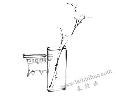 國(guó)畫竹子畫法步驟一：竹子