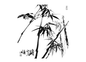 國畫竹子畫法步驟范例二