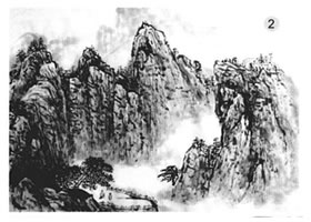 群山的畫法