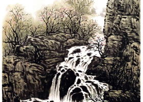 山水畫泉瀑的結(jié)網(wǎng)畫法