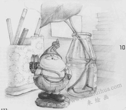 書桌一角素描畫法步驟10