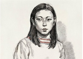 《女學(xué)生》素描畫