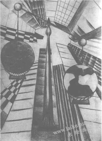 設(shè)計素描建筑創(chuàng)意作品