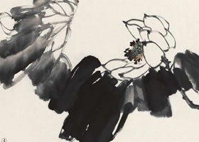 完整荷花畫(huà)作品畫(huà)法