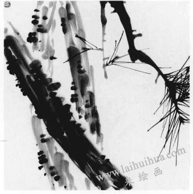 松樹(shù)畫法步驟02