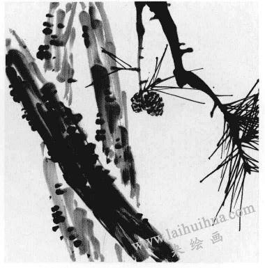 松樹(shù)畫法步驟03