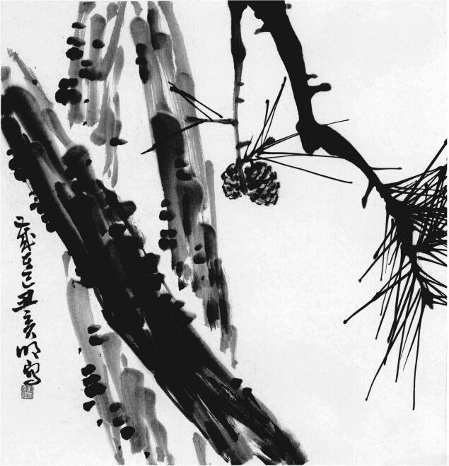 松樹(shù)畫法步驟范例練習(xí)（一）