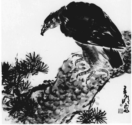 松樹(shù)畫(huà)法步驟范例練習(xí)（四）