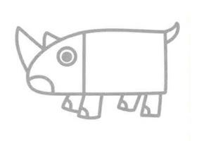 犀牛簡(jiǎn)筆畫(huà)