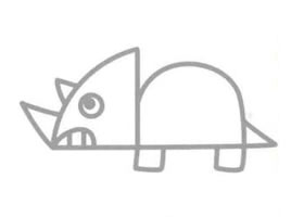 三角龍簡筆畫