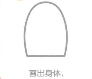 企鵝的身體，簡筆畫