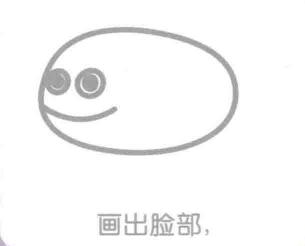 石斑魚的臉部，簡筆畫
