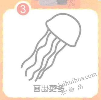 水母的觸手，簡筆畫
