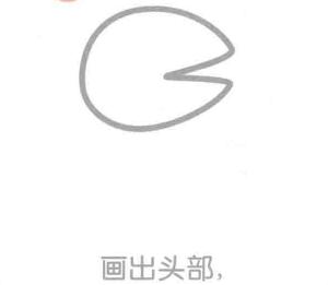 烏鴉的頭部，簡筆畫