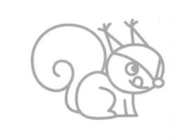 松鼠簡(jiǎn)筆畫(huà)