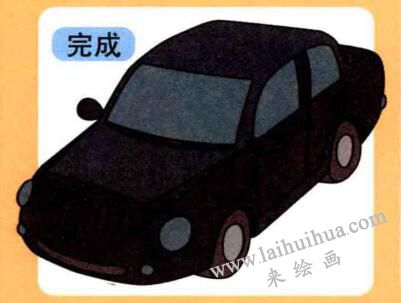 小轎車兒童畫