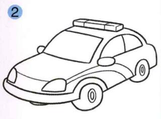 警車的畫法步驟02
