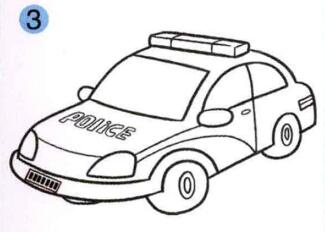 警車的畫法步驟03
