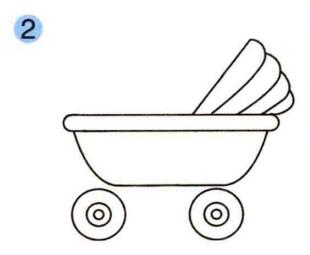 嬰兒車(chē)的畫(huà)法步驟02