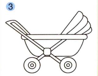 嬰兒車(chē)的畫(huà)法步驟03