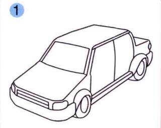 出租車的畫法步驟01
