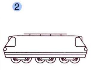 電力機車的畫法步驟02