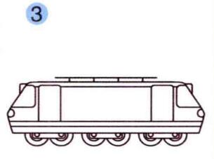 電力機車的畫法步驟03