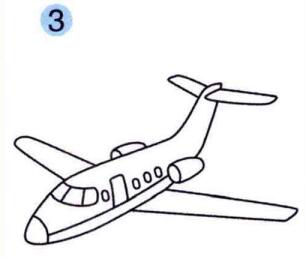 客機(jī)的畫(huà)法步驟03