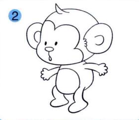 猴子的畫法步驟02