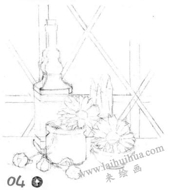 陽臺(tái)素描畫線稿步驟04
