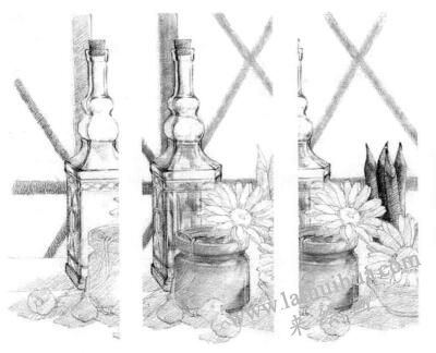 陽臺(tái)素描鋪色步驟02、03、04