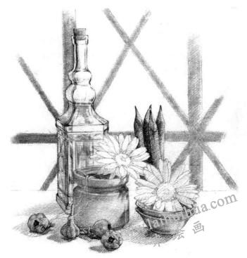 陽臺(tái)素描鋪色步驟06