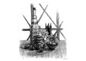 素描陽(yáng)臺(tái)上的風(fēng)景