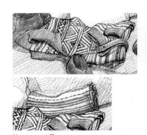 男人的櫥窗秀素描鋪色畫法步驟04、05
