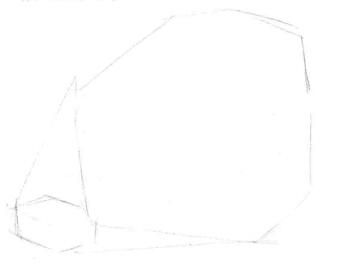 破舊皮沙發(fā)的素描畫(huà)線稿畫(huà)法步驟01