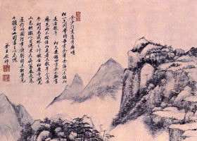 清代畫(huà)家王原祁《富春圖軸》欣賞