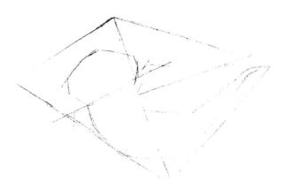 六角恐龍的素描畫(huà)線稿畫(huà)法步驟01