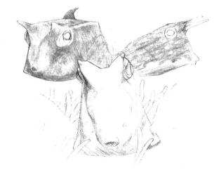 牛角魚(yú)素描鋪大色畫(huà)法步驟02
