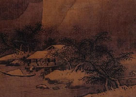 南宋李東《雪江賣魚圖頁》欣賞