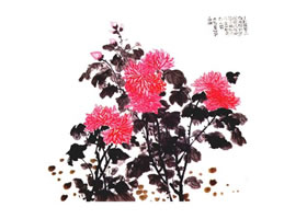 紅菊的國(guó)畫畫法