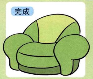 沙發(fā)的兒童畫畫法步驟04