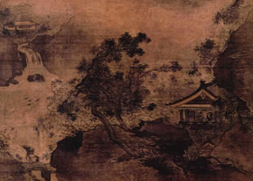 明代張路《風雨歸莊圖軸》欣賞