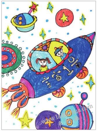 宇宙世界兒童畫