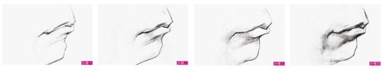 側(cè)面嘴的素描畫法