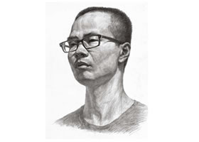 中年人頭像素描畫(huà)法
