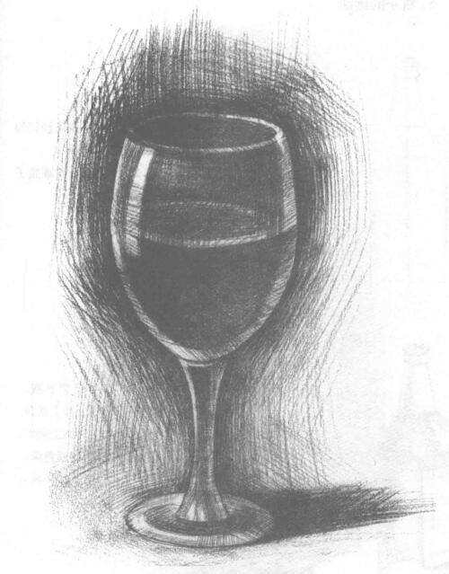 酒杯（高腳杯）的素描畫(huà)法
