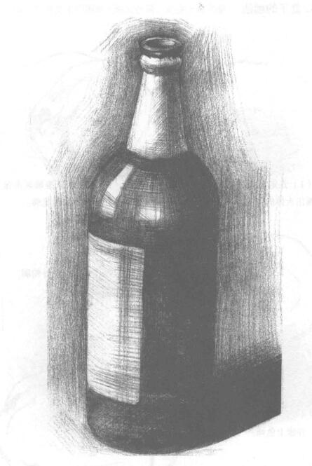 瓶子（酒瓶）的素描畫法